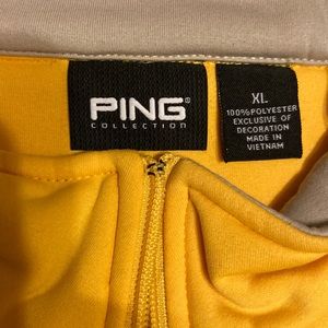 New Ping Yellow Fleece Sleeveless Golf Sweater Fleece